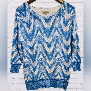 Joseph A blue&white sweater Size Medium